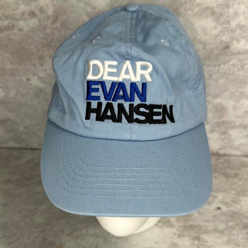 Blue and navy blue cotton cap‎ embroidered Dear Evan Hansen #retro